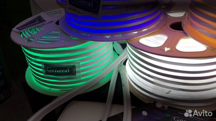 Гибкий неон 220в и 12 в