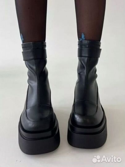 Сапоги челси на платформе