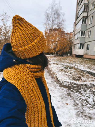 Шапка шарф