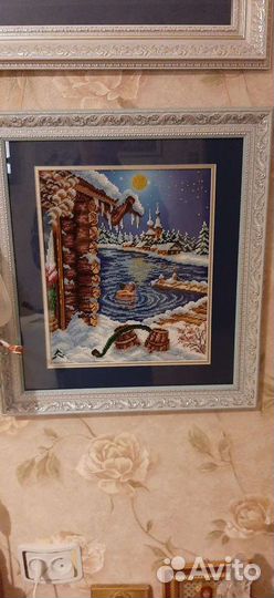 Картина вышивка бисером подарок на новый год