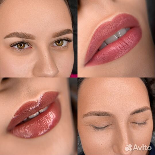 Перманентный макияж бровей и губ