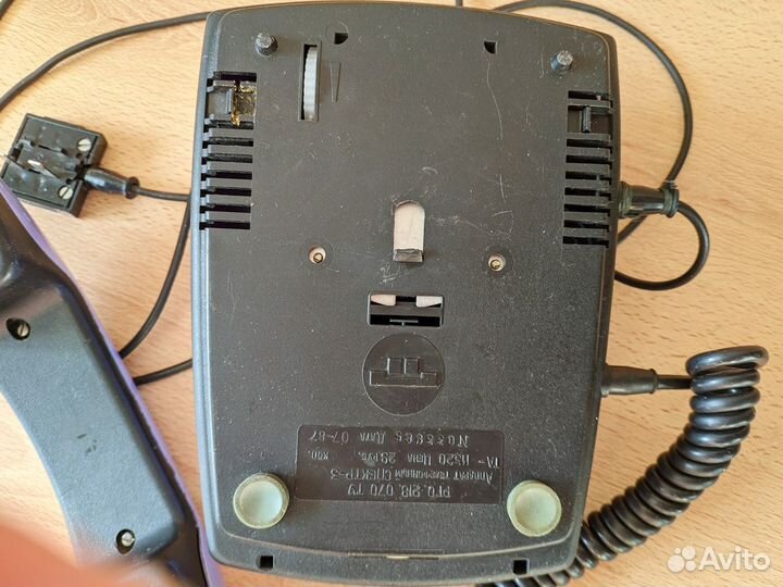 Телефон дисковый сиреневый проводной