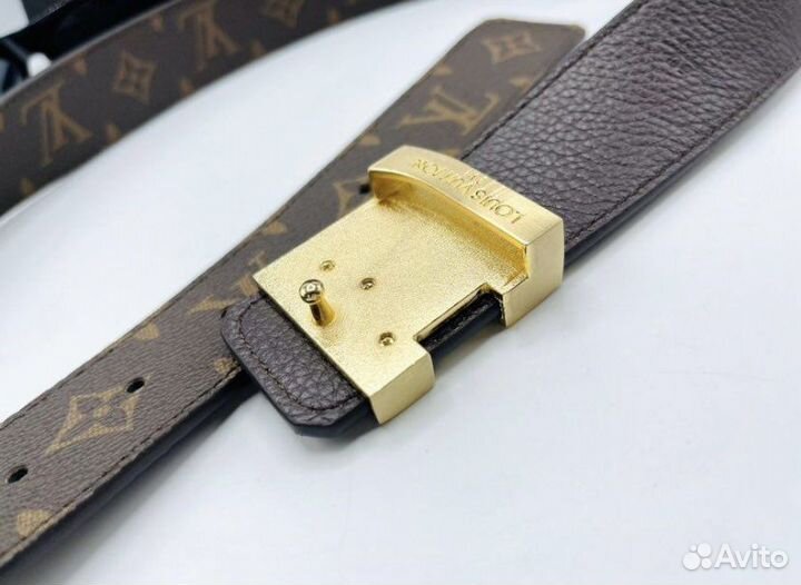 Мужской кожаный ремень luis vuitton