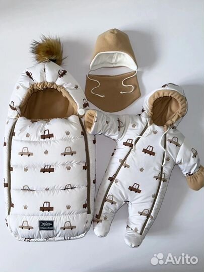 Конверт на выписку зимний для новорожденных