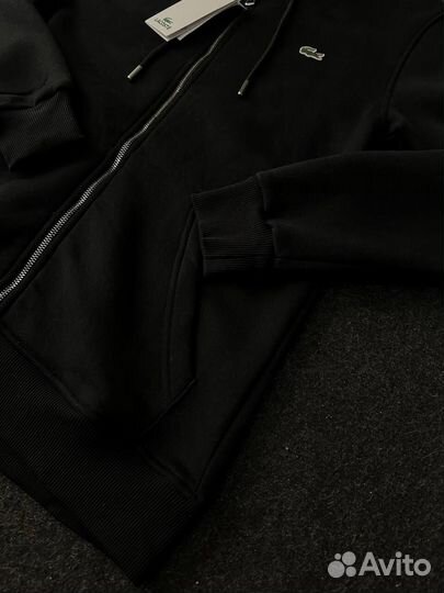 Зип худи Lacoste черное новое
