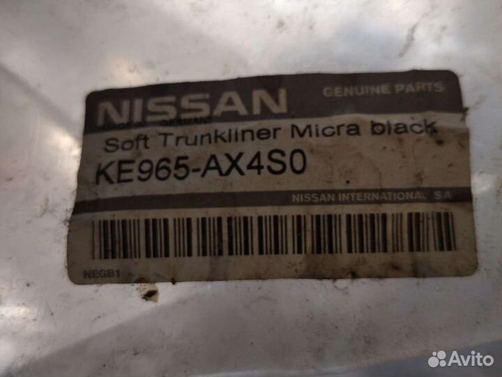 Коврик в багажник ниссан микра