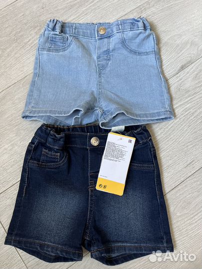 Шорты джинсовые h&m 80