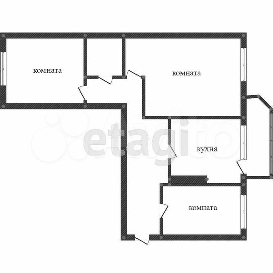 3-к. квартира, 84,3 м², 4/9 эт.