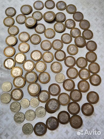 Юбилейные монеты 10 набор