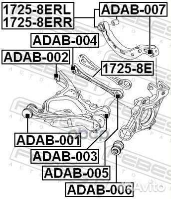 Тяга задняя поперечная правая audi A4 avant (8E