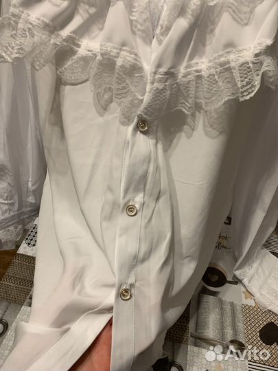 Винтажная белая рубашка