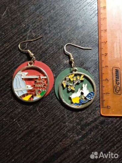 Серьги круглые