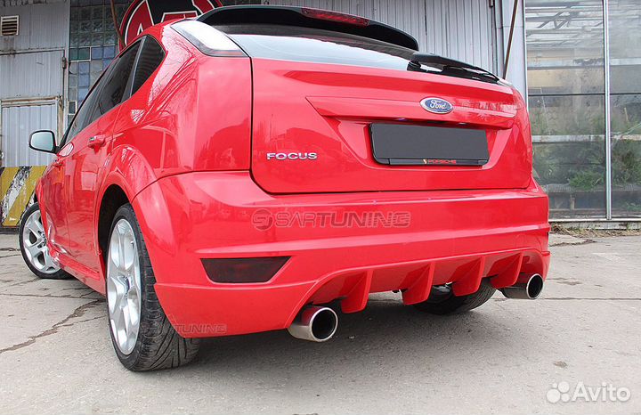 Юбка бампера Форд Фокус Накладка Ford Focus 2