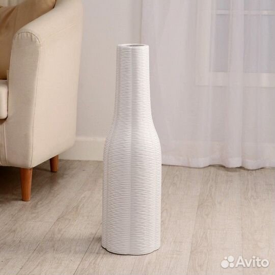 Ваза керамика напольная 'Бутыль' крапинка, 60 см