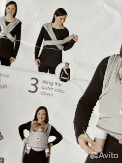 Слинг-шарф трикотажный, черный О+