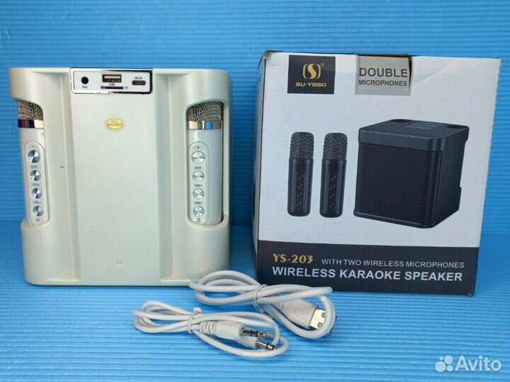 Колонка с караоке 2 Беспроводных микрофонами