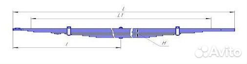 Рессора прицепа 83781 (10 листов)