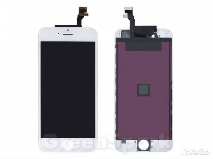 Дисплей для iPhone 6 +тач белый с рамкой Premium
