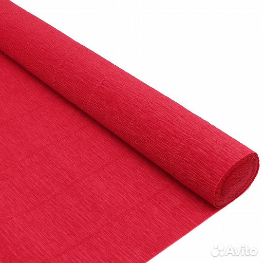 87500368 Бумага гофрированная простая, 50см*2,5м 180гр 580 красный