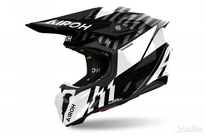 Кроссовый Шлем Airoh Twist 3 Thunder Black White