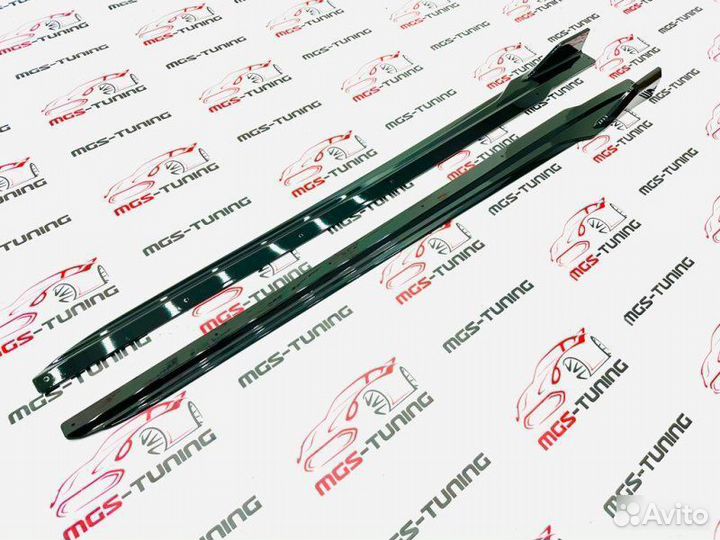 Лезвия порогов BMW X3 G01 черный глянец