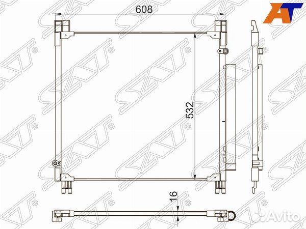 Радиатор кондиционера toyota hilux pick UP