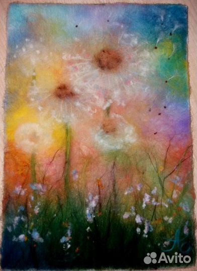 Картина из шерсти 