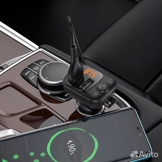 FM модулятор Bluetooth+2USB QC3.0 быстрая зарядка