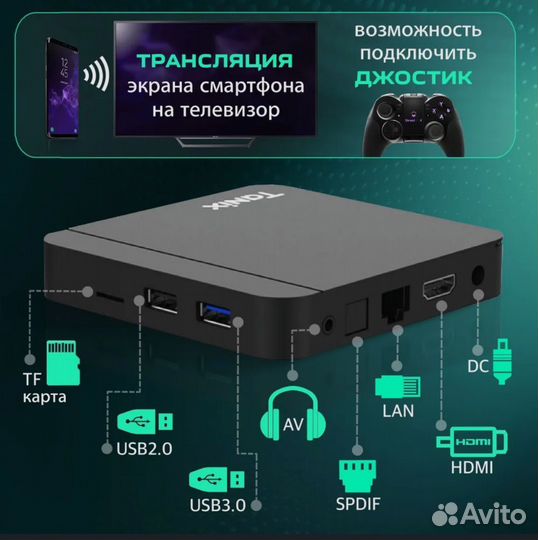 SMART TV приставка Tanix W2 Slimbox