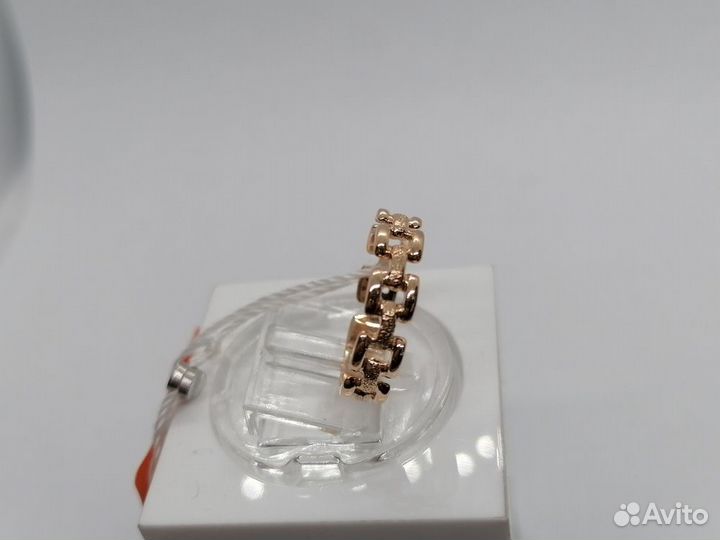 Золотое кольцо без камня 585 (Солнечный)