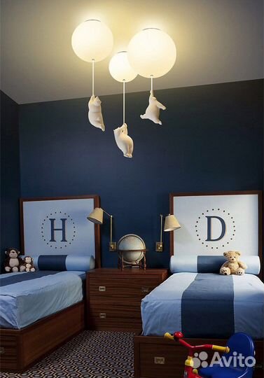 Светильник потолочный с мишками в детскую