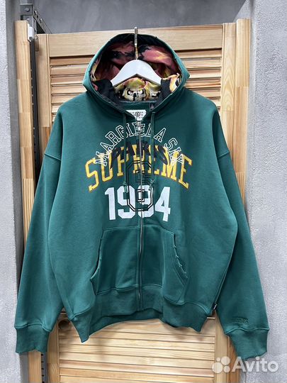 Зип худи maison margiela supreme зеленое