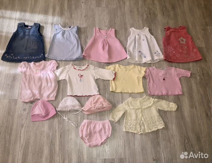 Вещи пакетом на девочку 3-6 месяцев