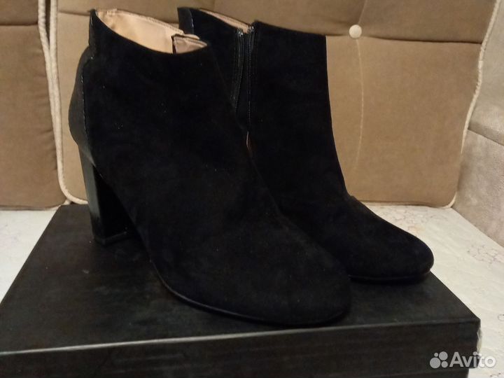 Ботильоны натуральная кожа устойчивый каблук