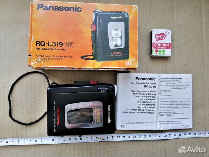 Мини-кассетный аудиомагнитофон panasonic RQ-L319