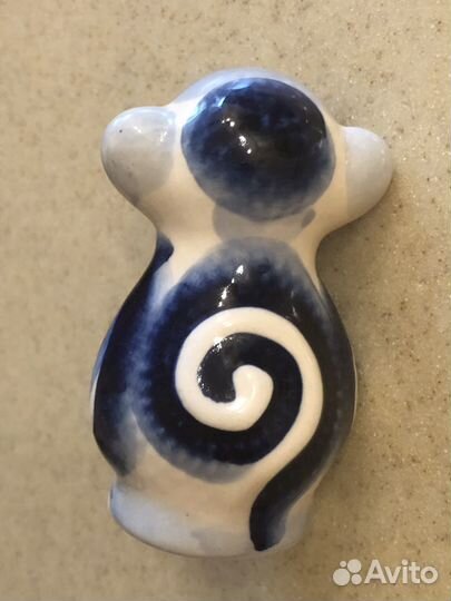 Фигурка Гжель (мышка, обезьяна)