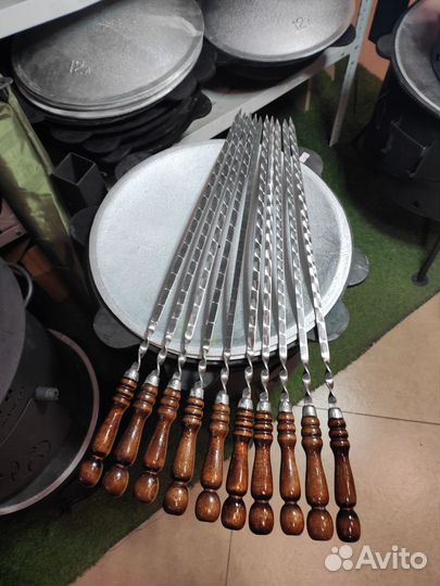 Шампура с деревянной ручкой