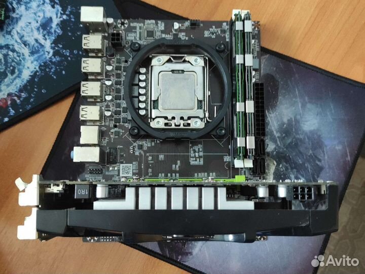 Материнская плата+оперативная память+проц