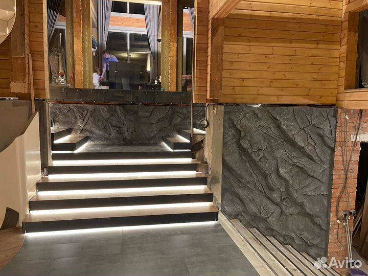 Искуственная скала в интерьере