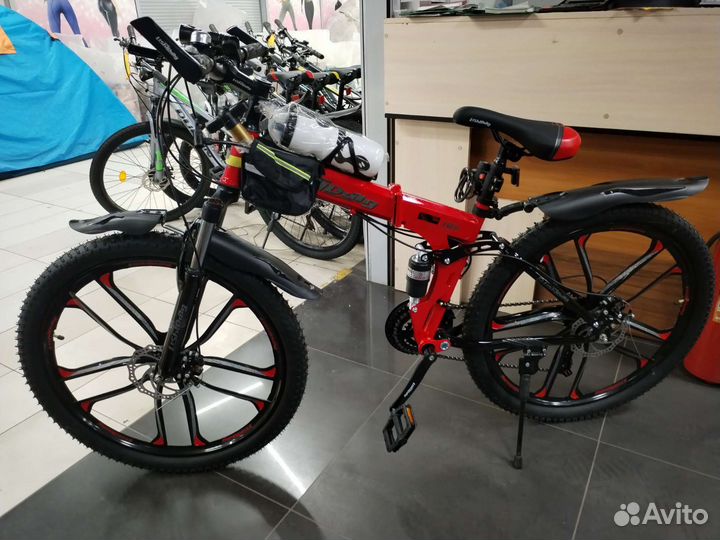 Велосипед на литых дисках складные 24,26