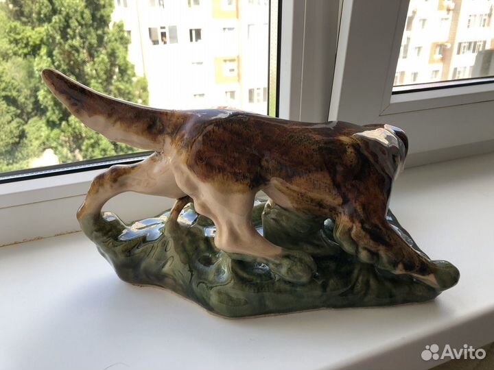 Статуэтка фаянс СССР «Собака с дичью»