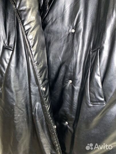 Плащ из экокожи