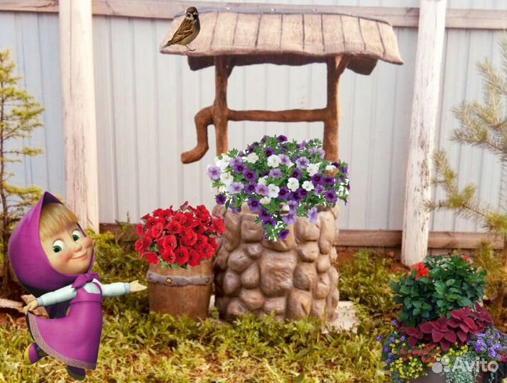 Кашпо колодец