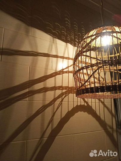 Абажур плетёный