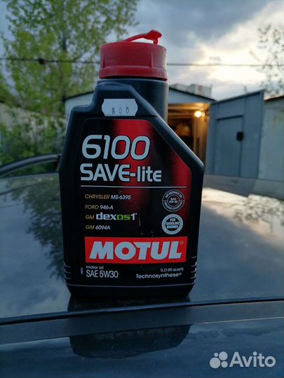 Масло моторное 5w30 motul 6100