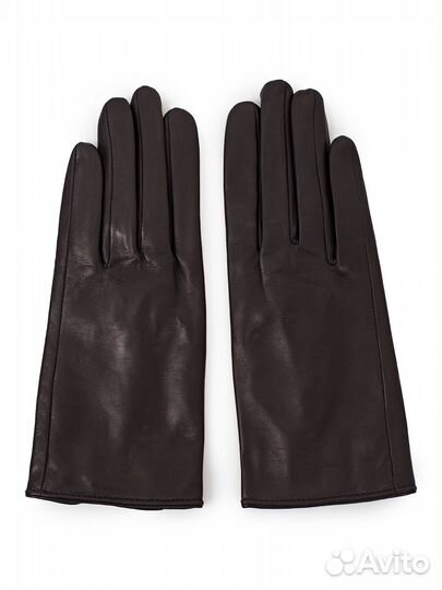 Чёрные кожаные перчатки 