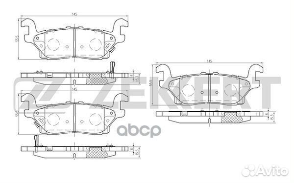 Колодки торм. диск. задн. Hummer H3 05- bs-1052