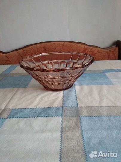 Салатник цветное стекло СССР