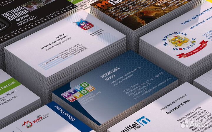 Печать визиток, карточек лояльности, бирок