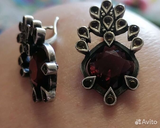 Серебряные серьги СССР